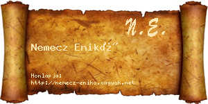 Nemecz Enikő névjegykártya
